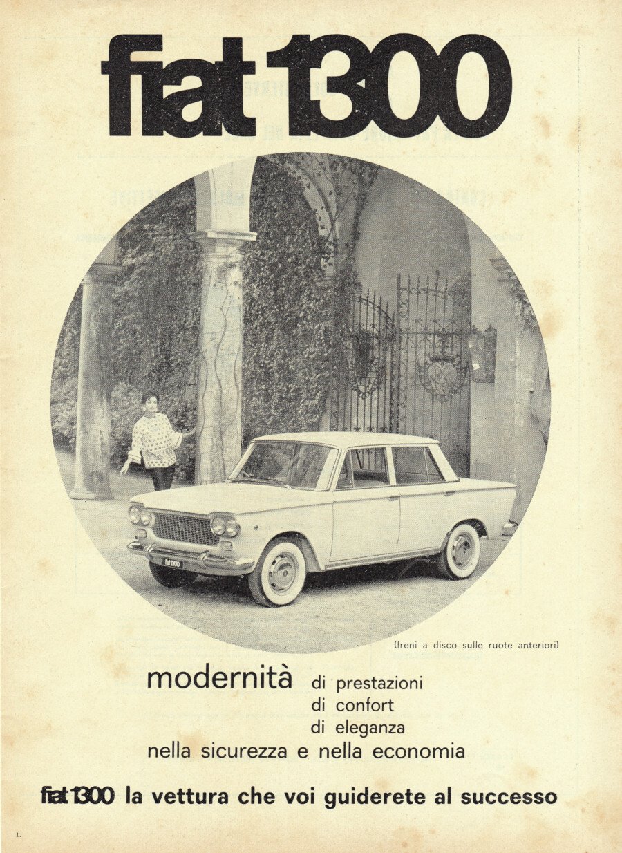 Fiat 1300. Advertising 1961 | Immagine principale