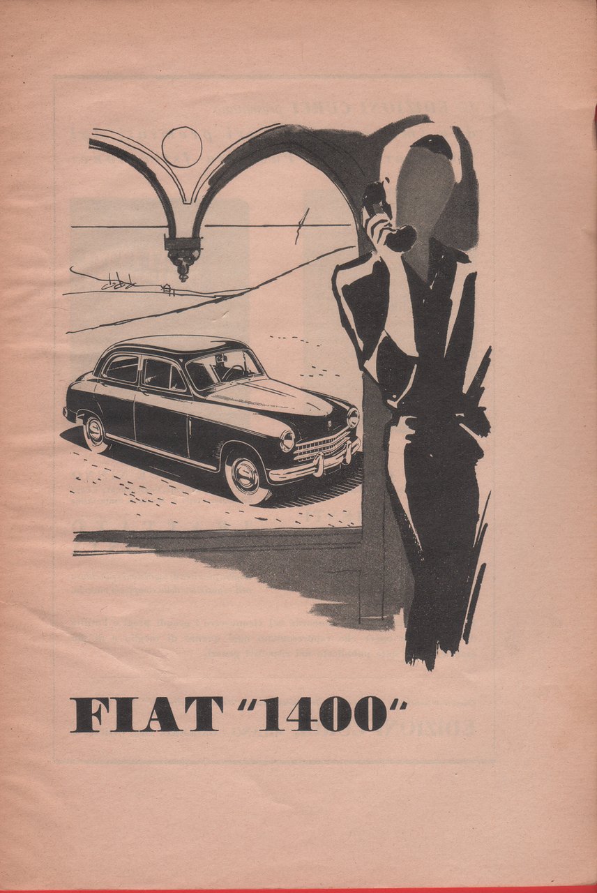Fiat 1400. Advertising 1952 | Immagine principale