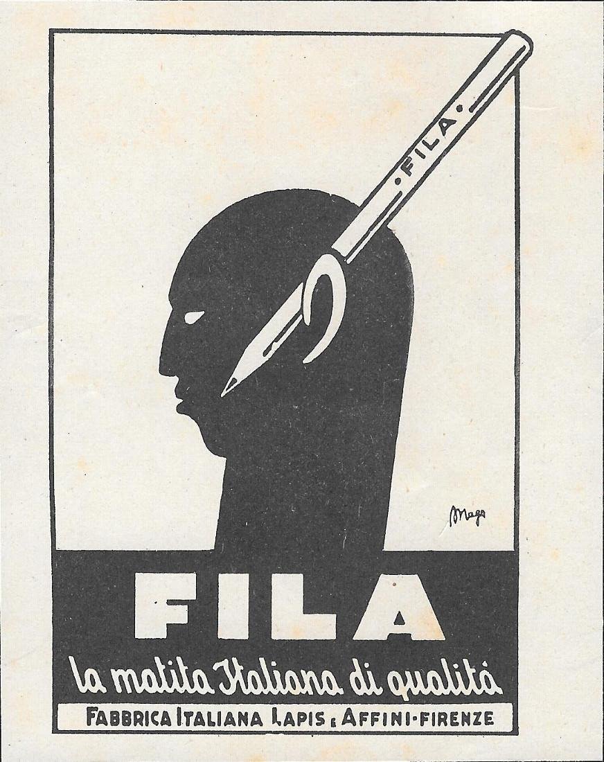 Fila. La matita Italiana di qualità. Advertising 1943 | Immagine principale