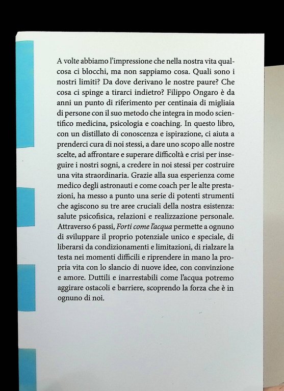 Filippo Ongaro Forte come l'Acqua Libro 1^ edizione Sperling 2020 …
