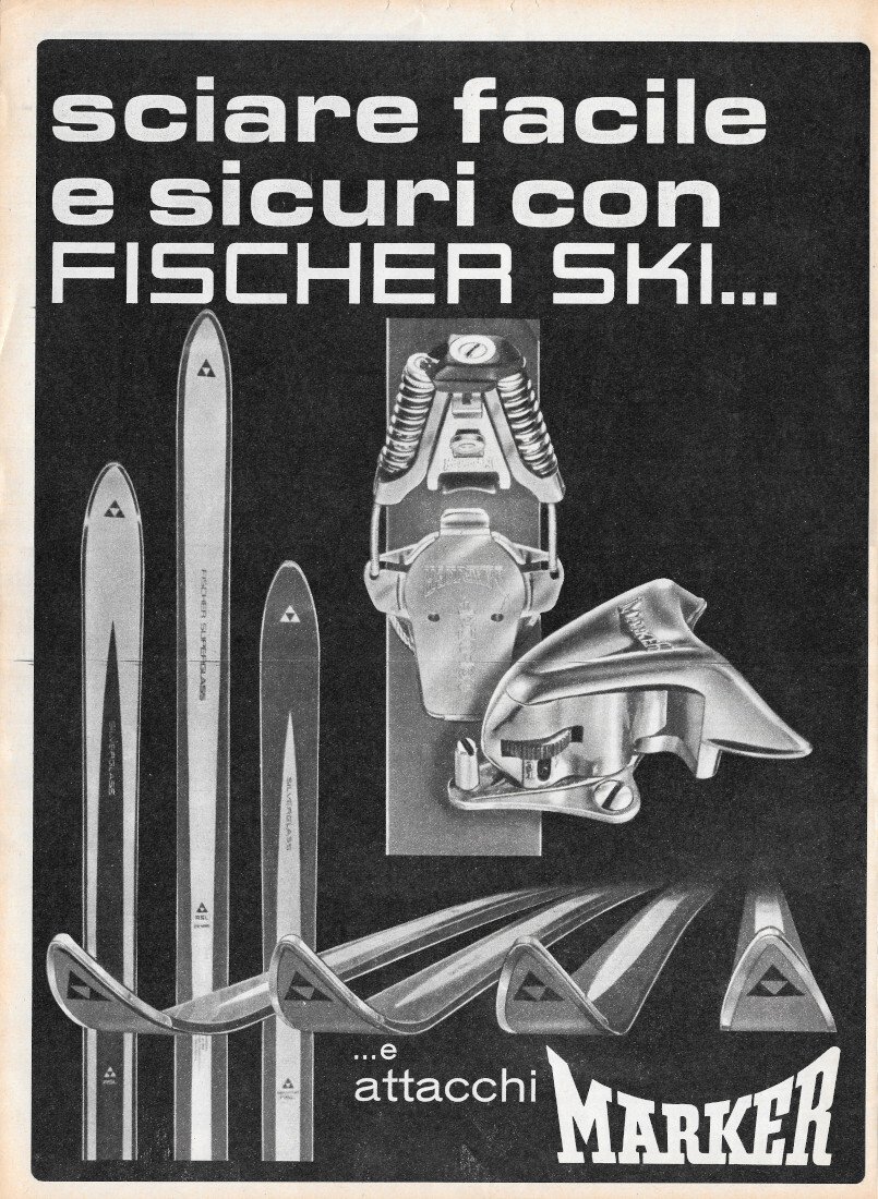 Fischer Ski e attacchi Marker - Advertising 1969 | Immagine principale