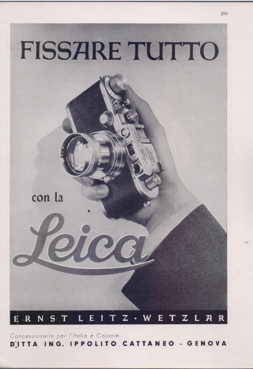 Fissare tutto Leica. Advertising 1940 | Immagine principale