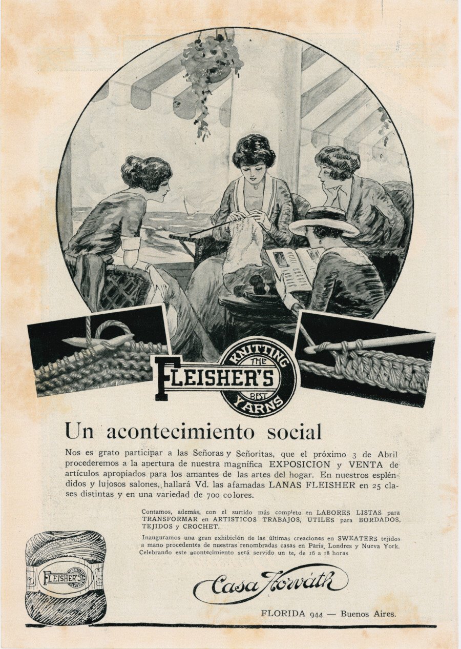 Fleisher's Knitting Yarns. Advertising 1922 | Immagine principale