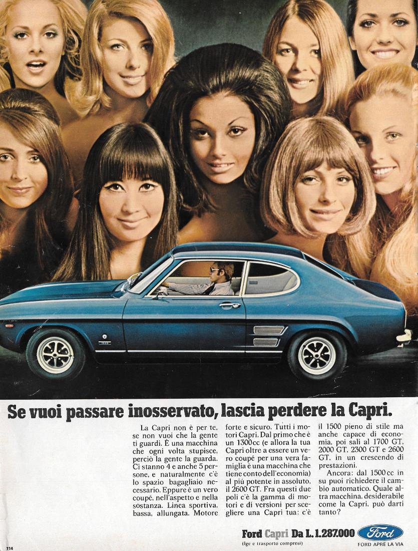 Ford Capri. Advertising 1970 | Immagine principale