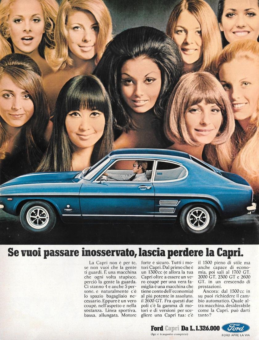 Ford Capri / PaperMate. Advertising 1970, fronte retro | Immagine principale