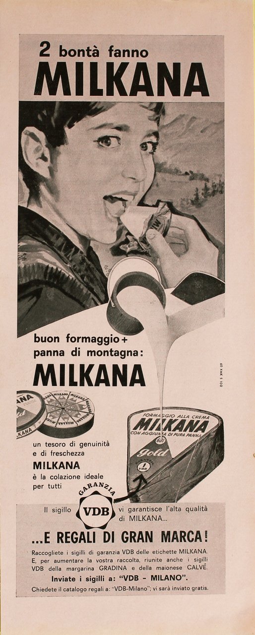 Formaggino Milkana. Advertising 1960 | Immagine principale