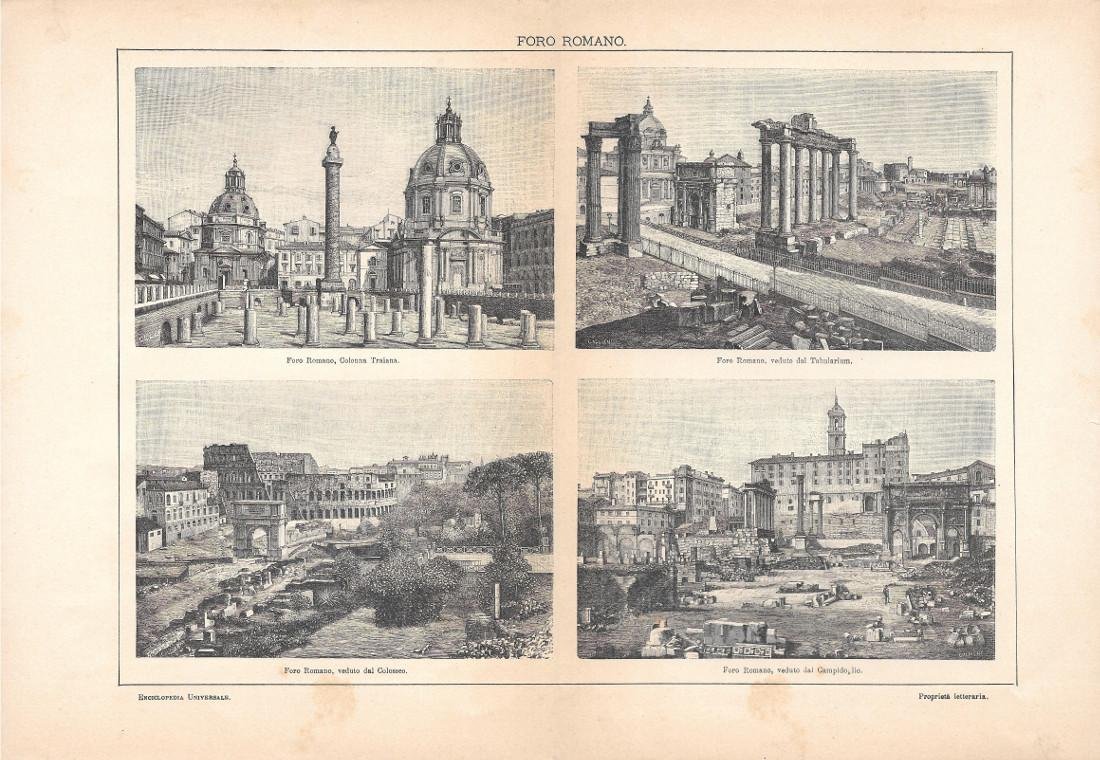Foro romano. Lexicon Vallardi 1900 ca. | Immagine principale
