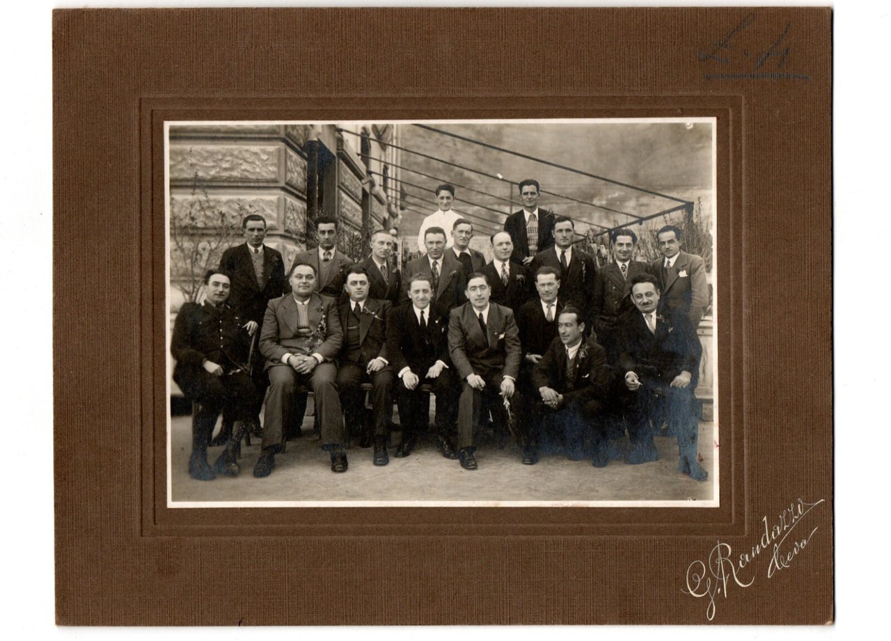 Fotografia Antica del 1936 Foto Gruppo Uomini Studio Fotografico Randazzo …