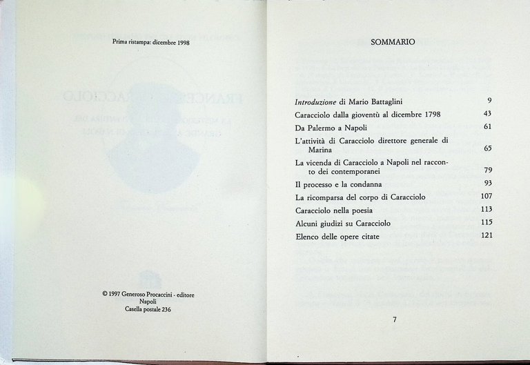 Francesco Caracciolo La Misteriosa Tragica Avventura Ammiraglio di Napoli Libro