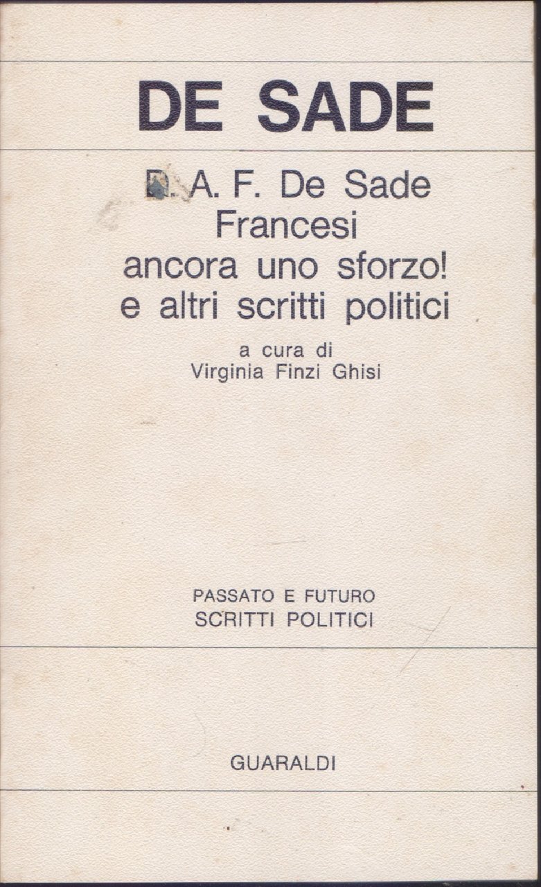 Francesi ancora uno sforzo! e altri scritti politici. - De … | Immagine principale