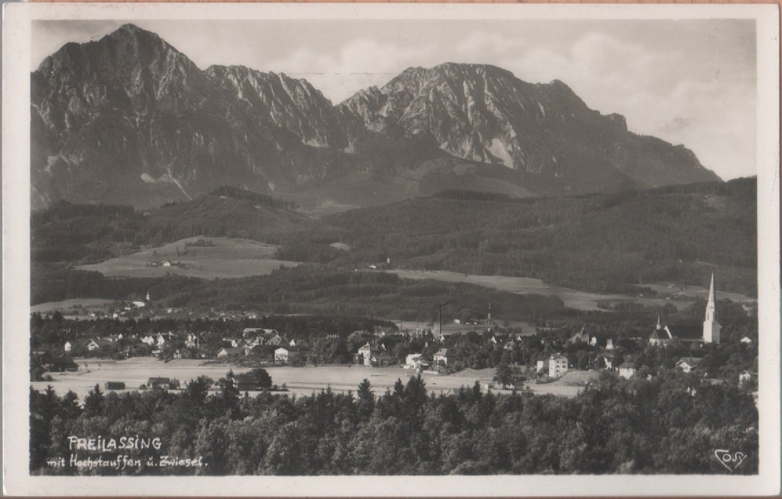 Freilassing mit Hochstaufen u. Zwiesel . Viaggiata 1939 | Immagine principale