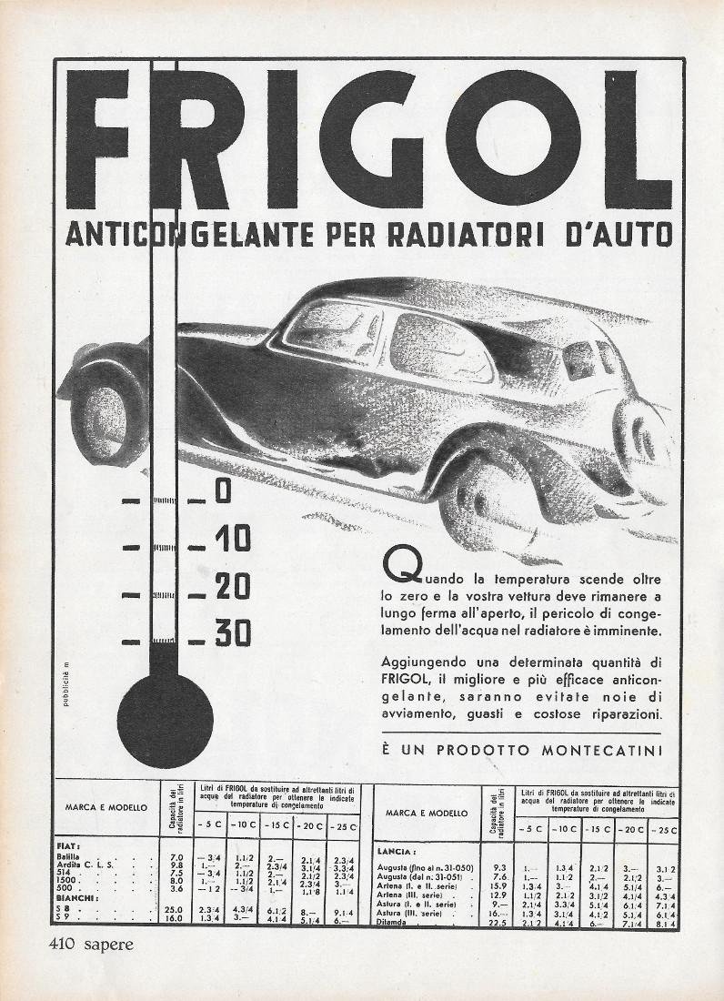 Frigol. Anticongelante per radiatori/ Il Linoleum nella casa moderna. Advertising … | Immagine principale