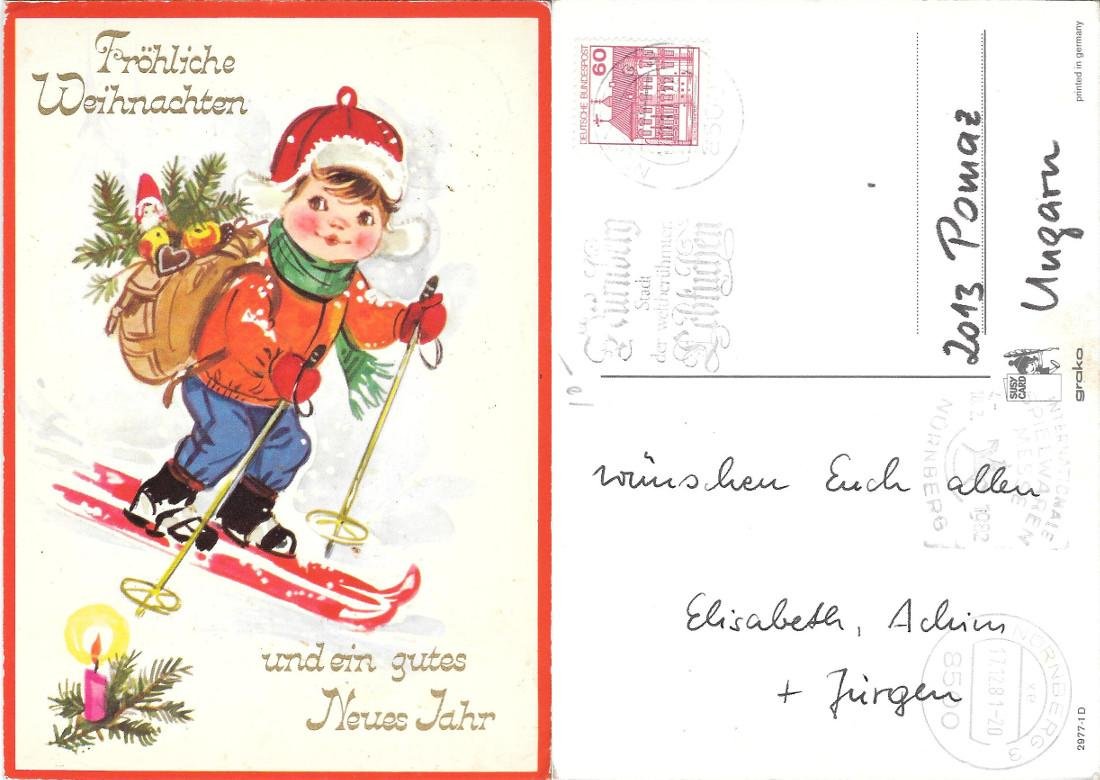 Fröhliche Weihnachten und ein gutes Neues Jahr. Viaggiata 1981 | Immagine principale