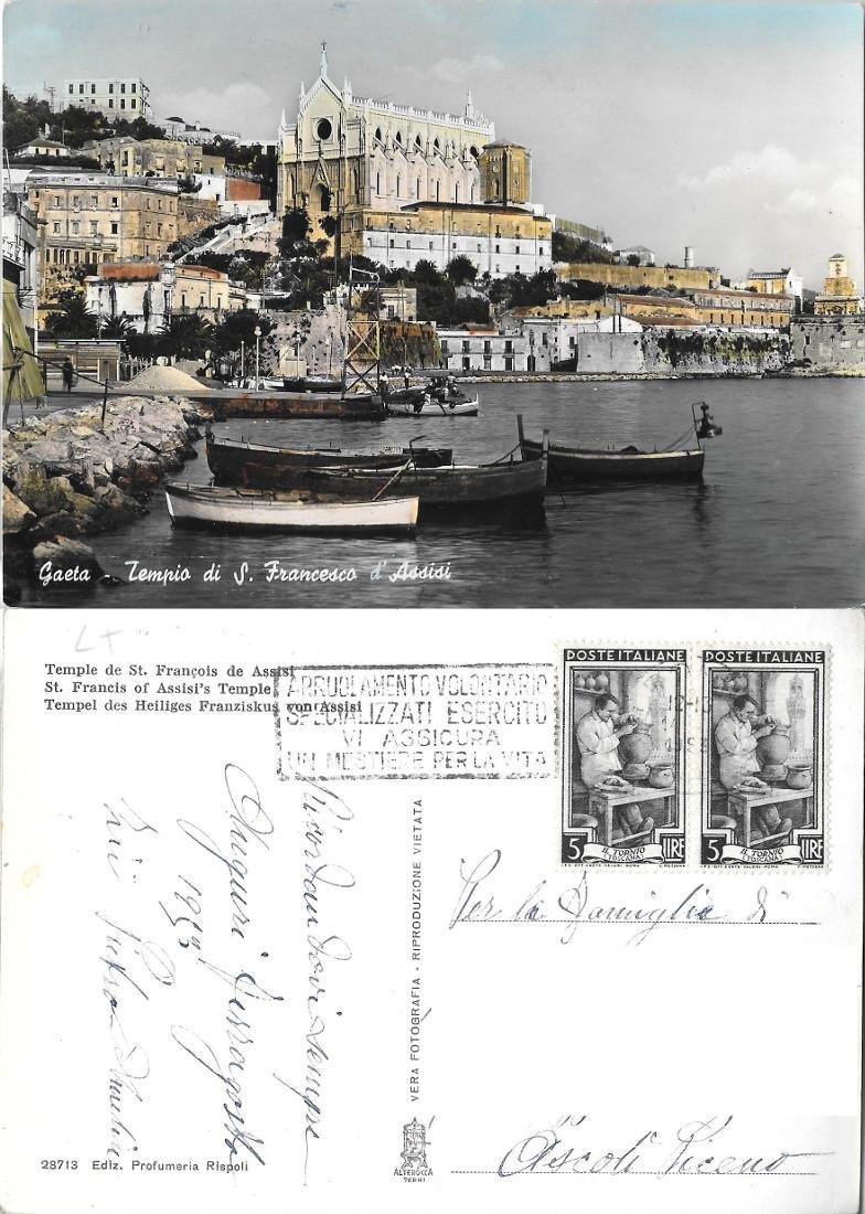 Gaeta. Tempio di S. Francesco d'Assisi. Alterocca. Viaggiata 1953 | Immagine principale