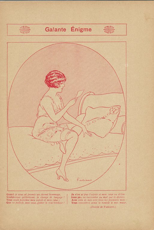 Galante enigme. (ill. Fabiano). Stampa 1913