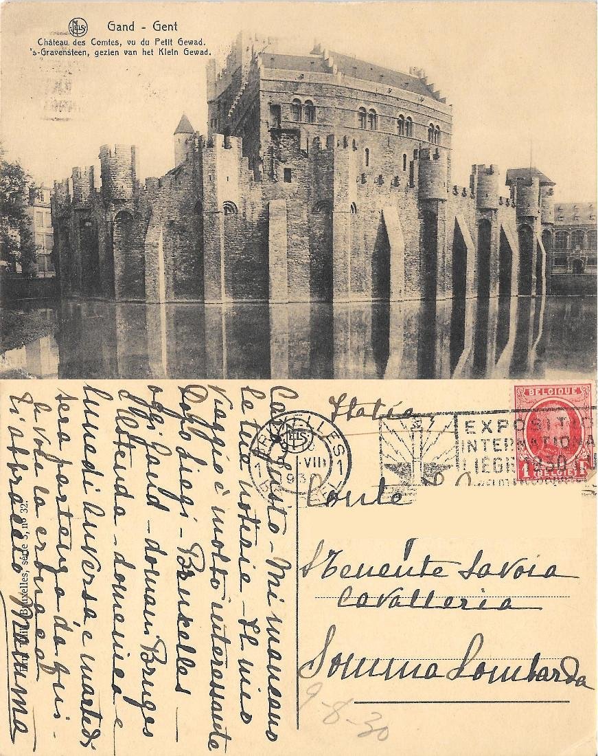 Gand-Gent. Chateau des Comptes. Viaggiata 1930 | Immagine principale