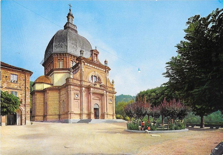 Garessio Valsorda. Santuario della B.V. delle Grazie, facciata e piazzale. …
