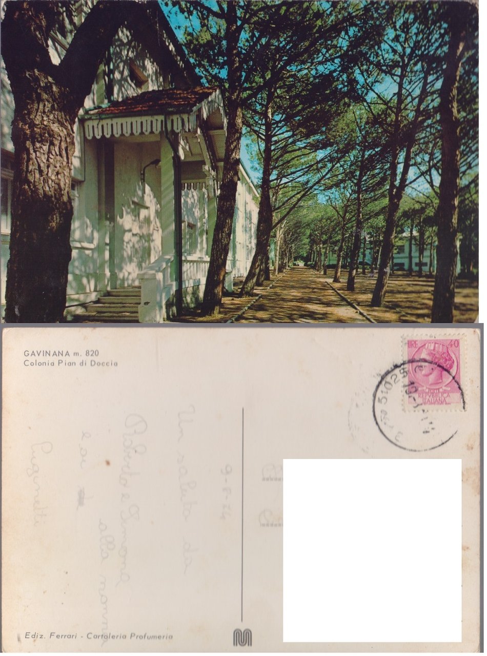 Gavinana (PT). Colonia Pian di Doccia. Viaggiata 1974 | Immagine principale