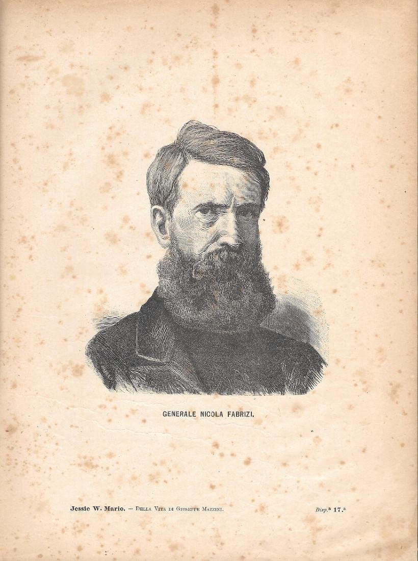 Generale Nicola Fabrizi. Stampa 1891 | Immagine principale