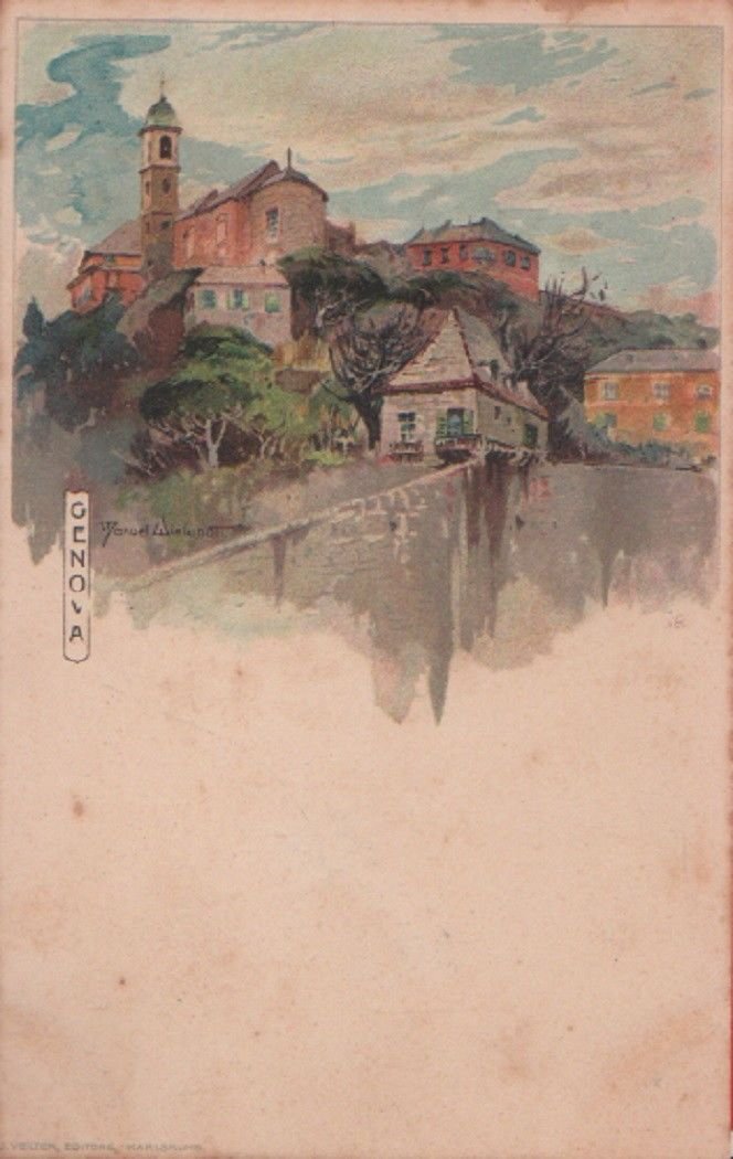 Genova. Cartolina artistica Velten. Non viaggiata | Immagine principale