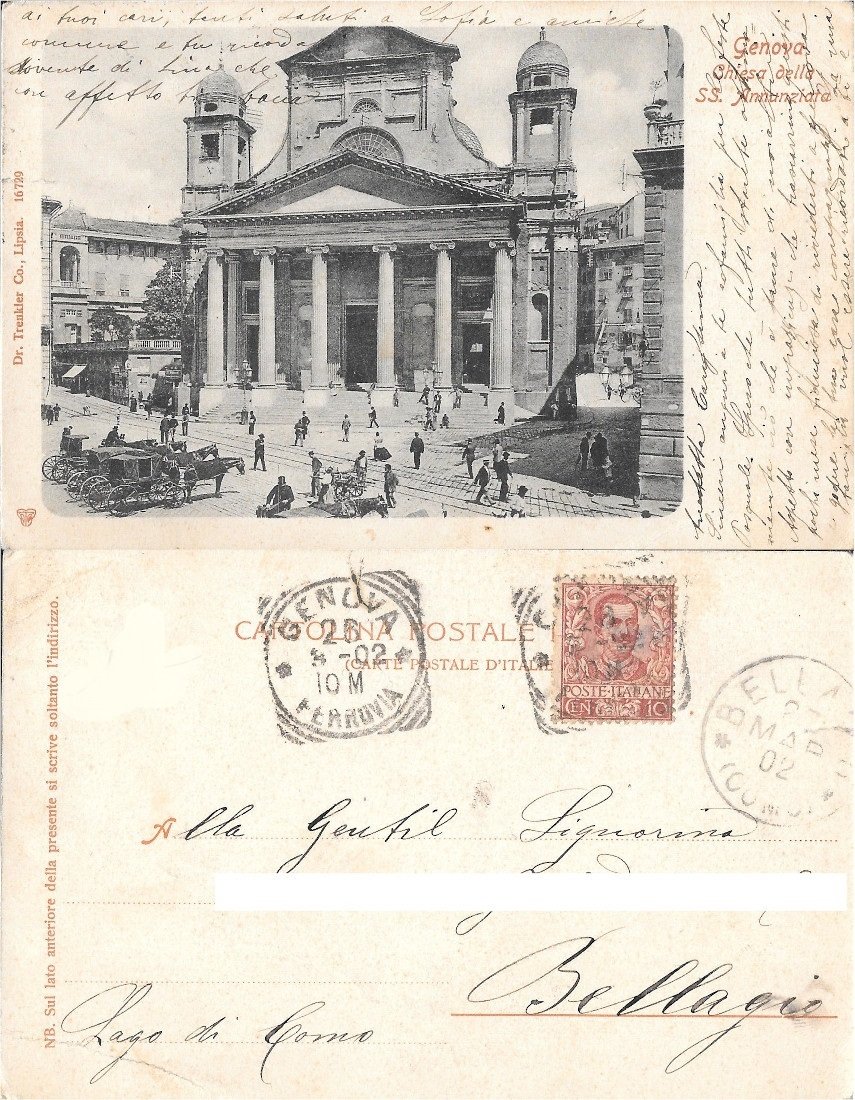 Genova. Chiesa della SS. Annunziata. Viaggiata 1902 | Immagine principale