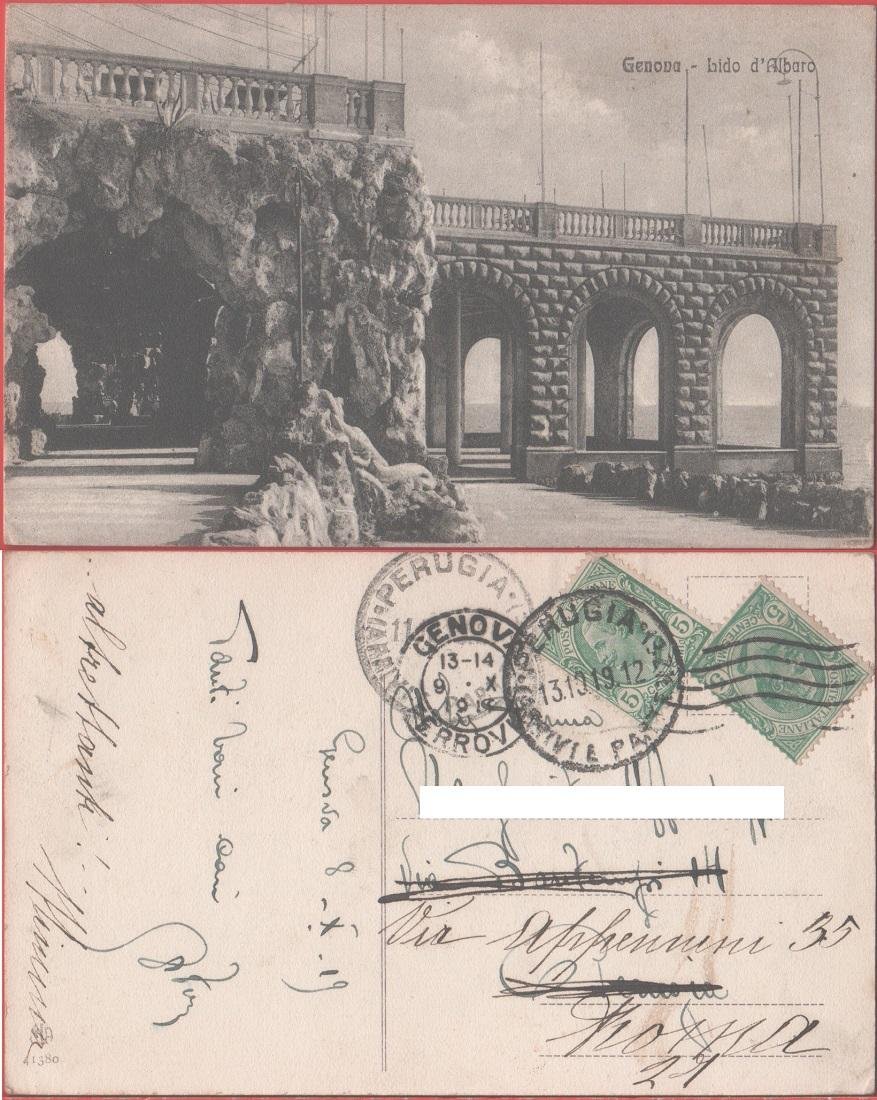 Genova. Lido d'Albaro. Viaggiata 1919 | Immagine principale