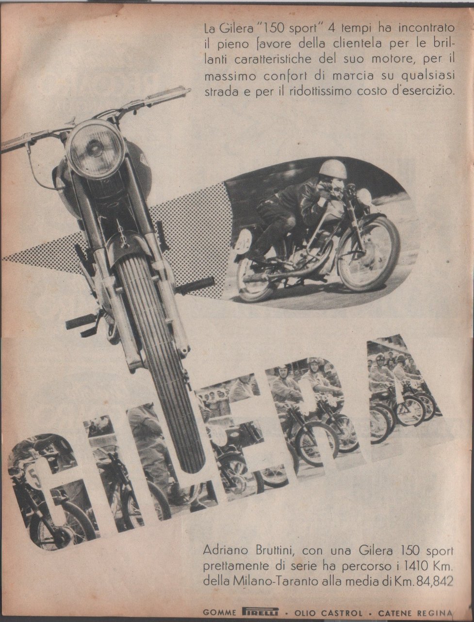 Gilera 150 sport. Rivista 1952 | Immagine principale