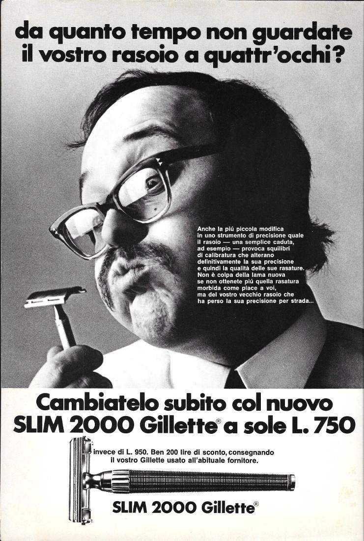 Gillette, Slim 2000 . Advertising 1969 | Immagine principale