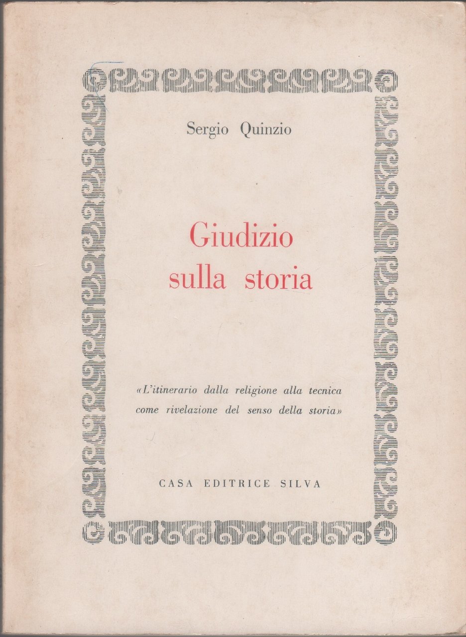 Giudizio sulla storia - Sergio Quinzio | Immagine principale
