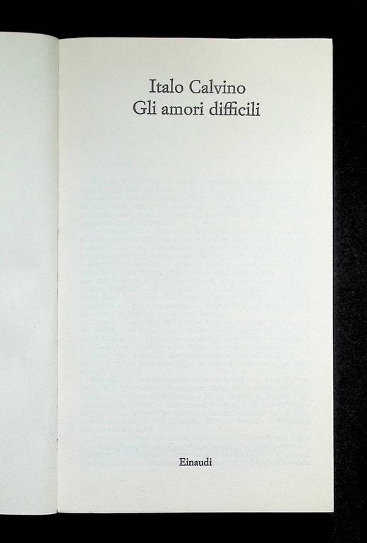 Gli amori difficili