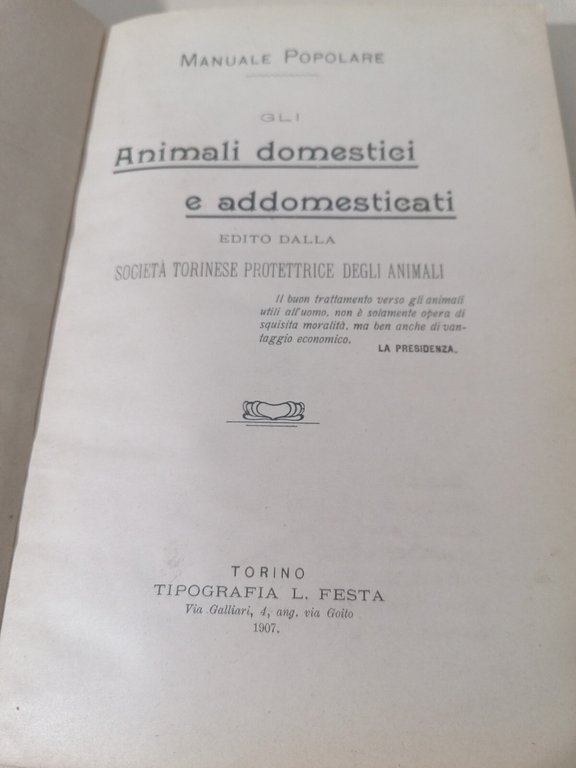 Gli Animali Domestici e Addomesticati - Manuale Popolare