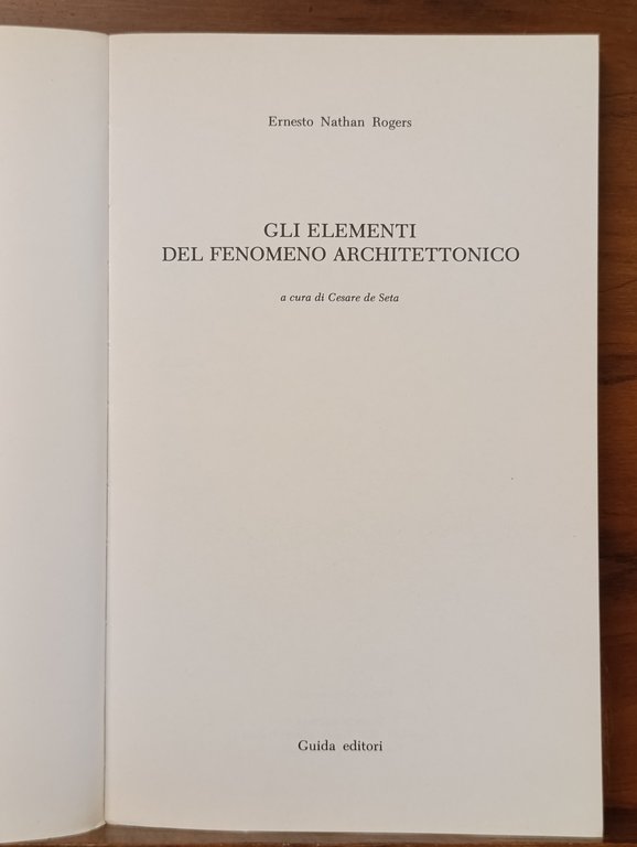 Gli elementi del fenomeno architettonico. Prima edizione | Immagine Gallery 3