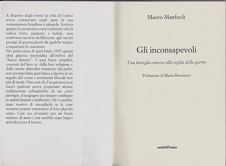 Gli inconsapevoli. Una famiglia cuneese alla vigilia della guerra