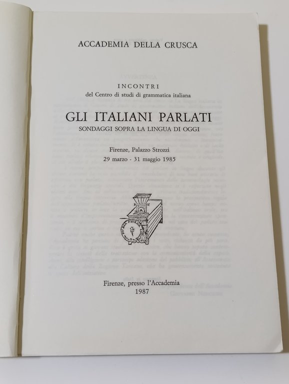 Gli italiani parlati. Sondaggi sopra la lingua di oggi