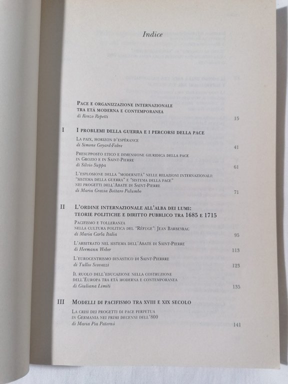 Gli orizzonti della pace. La pace e la costruzione dell'Europa …