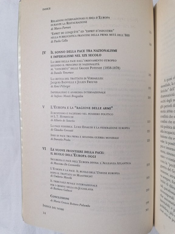 Gli orizzonti della pace. La pace e la costruzione dell'Europa …