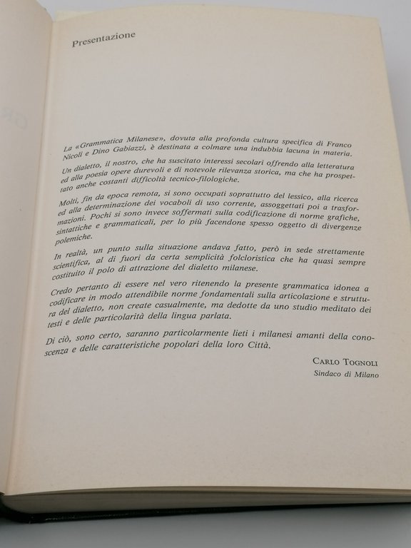 Grammatica Milanese Libro Franco Nicoli Bramante Metrica Versioni Lombarde 1983