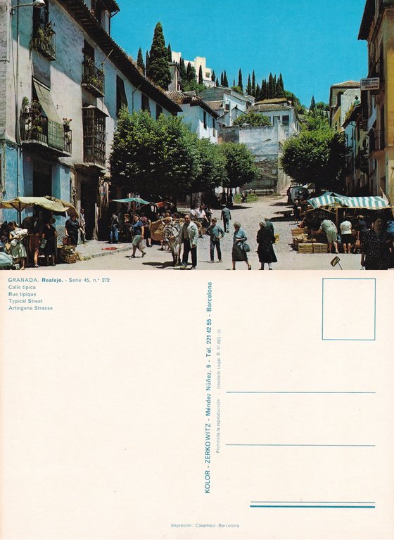 Granada. Realejo, calle tipica. Non viaggiata