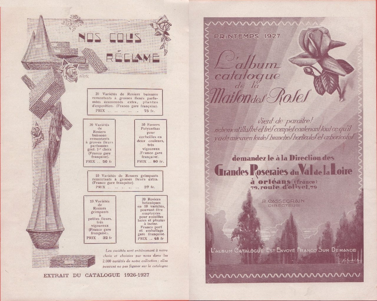 Grandes Rosaires du Val de la Loire, Orleans. Advertising 1927 | Immagine principale