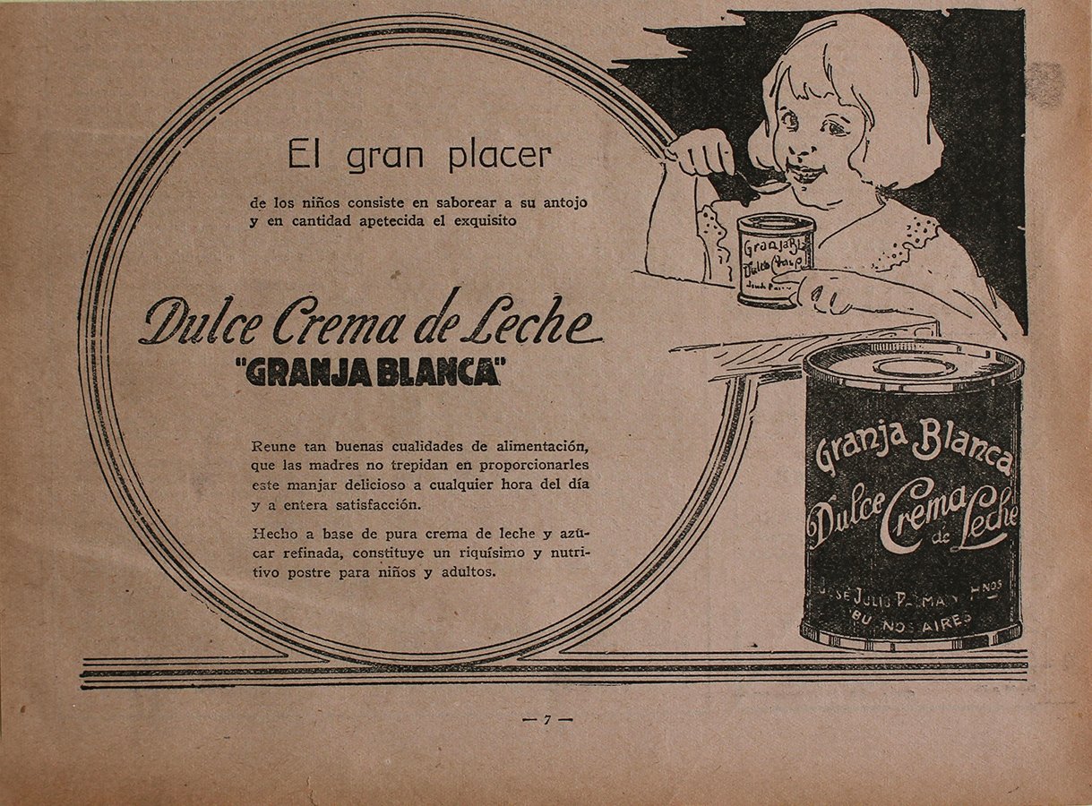 Granja Blanca. Dulce crema de leche - Advertising 1922 | Immagine principale
