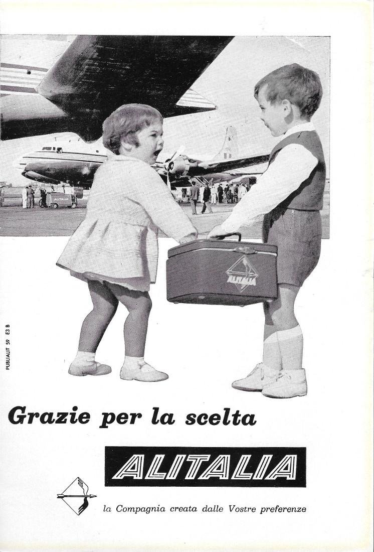 Grazie per la scelta Alitalia. Advertising 1960 | Immagine principale