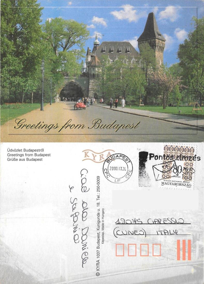 Greetings from Budapest. Viaggiata 2000 | Immagine principale