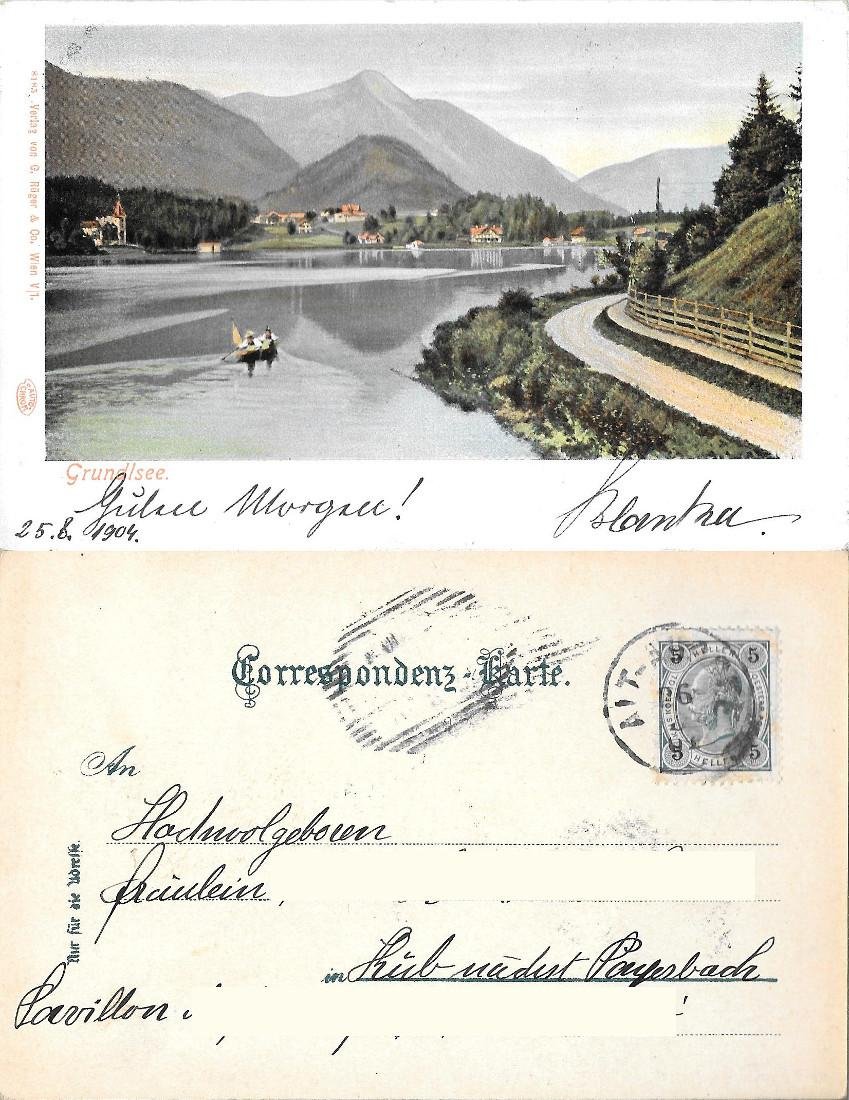 Grundlsee . Viaggiata 1904 | Immagine principale
