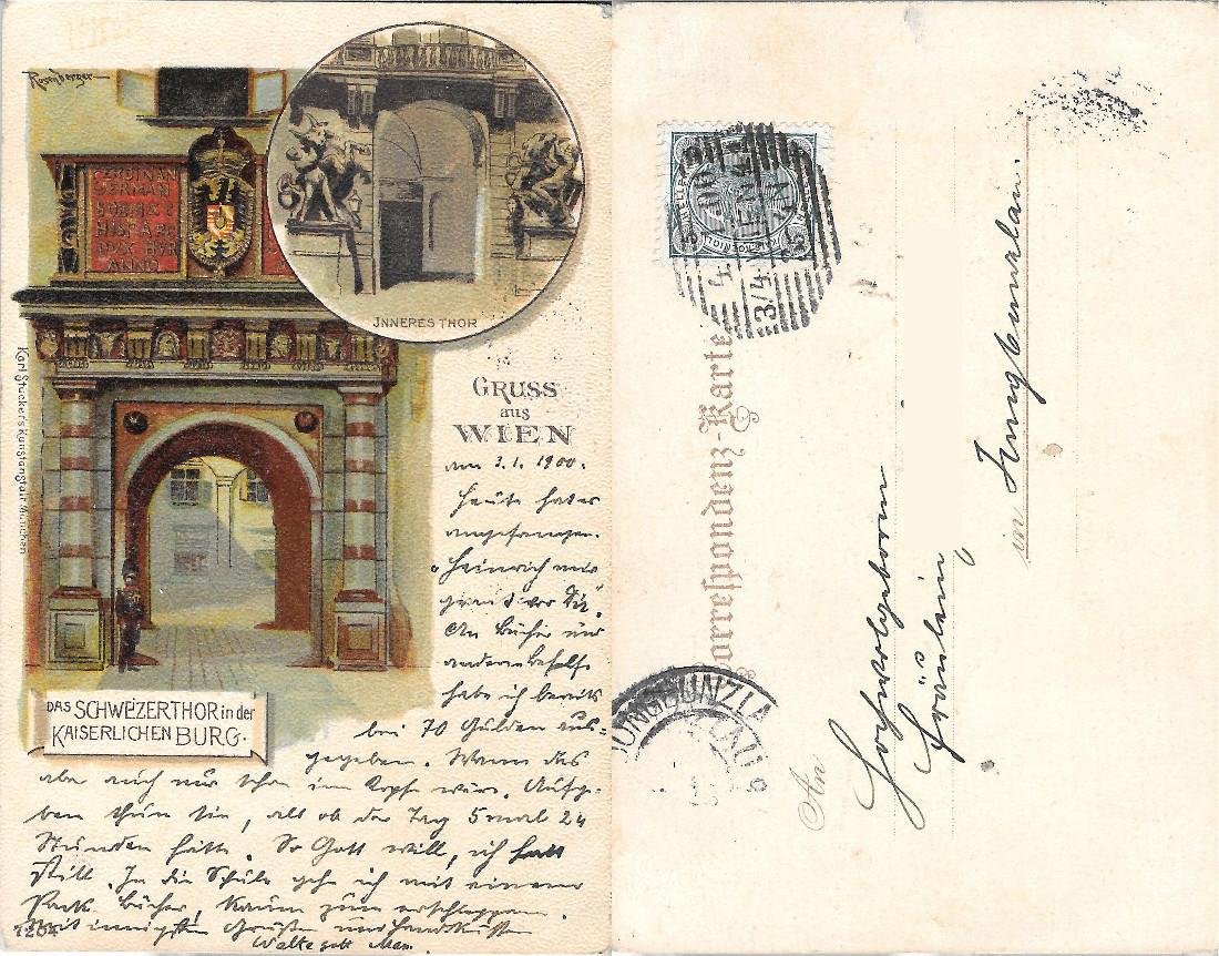 Gruss aus Wien. Das Schweizerthor in der Kaiserlichen Burg. Viaggiata … | Immagine principale