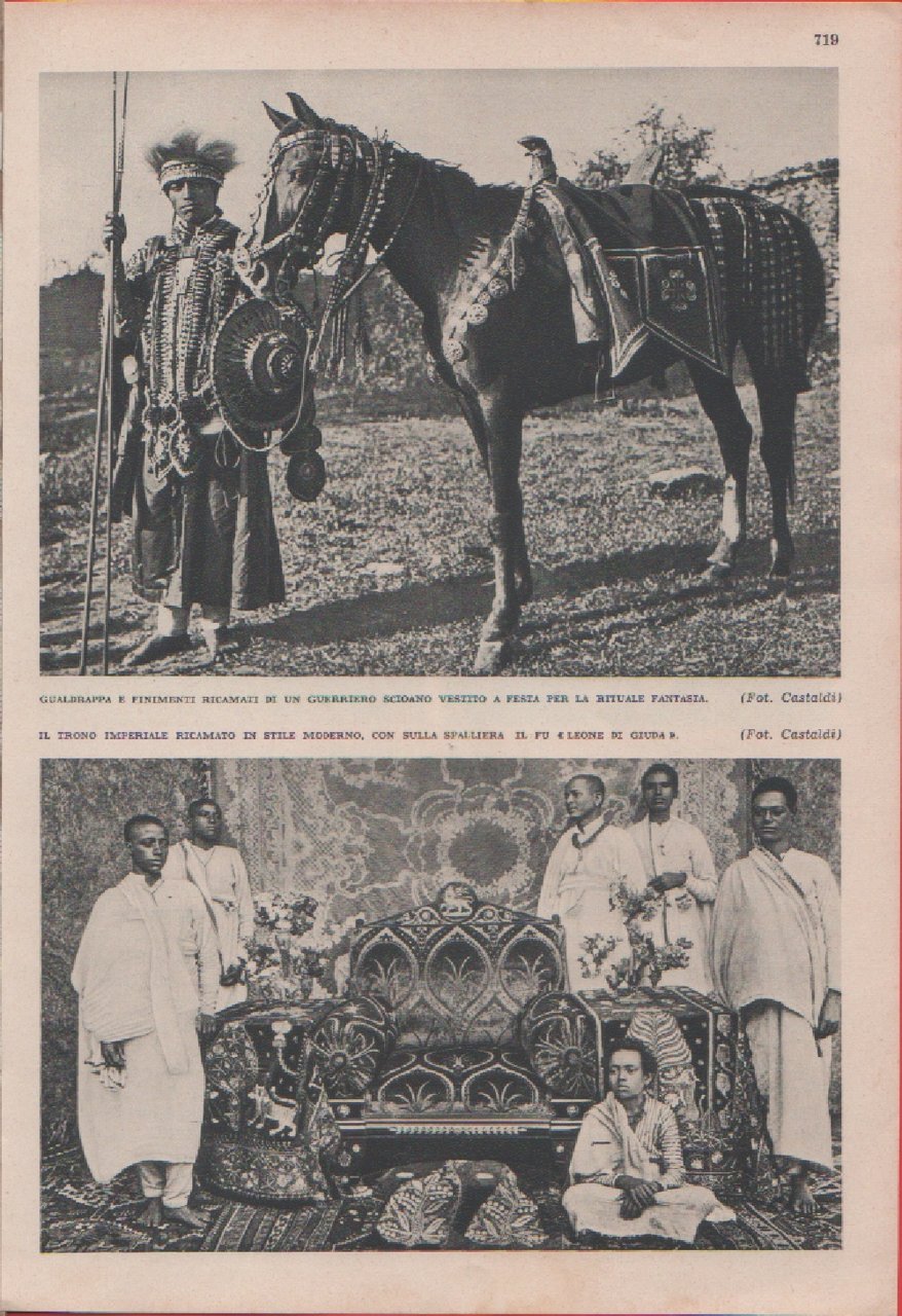Guerriero scioano. Il trono imperiale (Abissinia). Immagine 1937 | Immagine principale