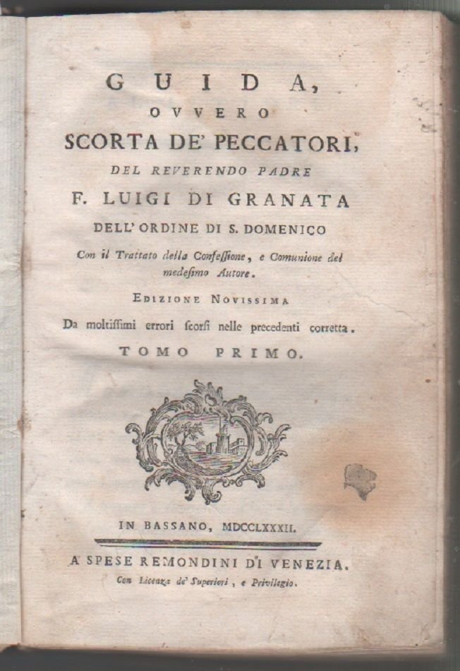 Guida, ovvero scorta de' peccatori - F. Luigi di Granata | Immagine principale