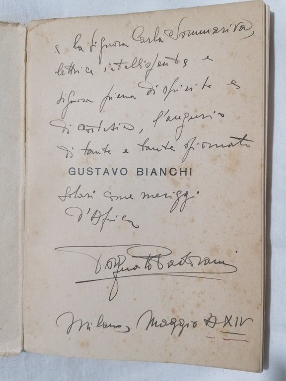 Gustavo Bianchi Torquato Padovani martiri italiani in terra etiopica AUTOGRAFATO