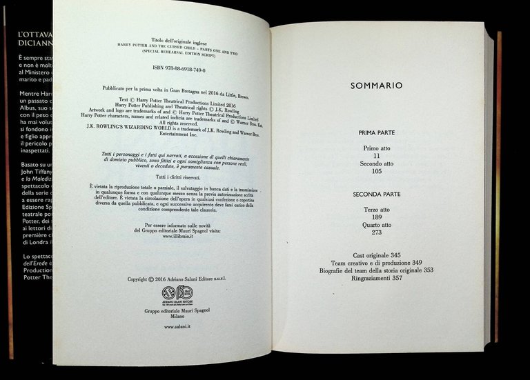 Harry Potter e la maledizione dell'erede. Parte uno e due. …