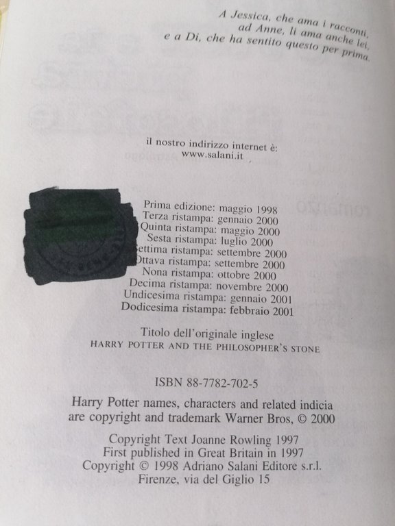 Harry Potter e la pietra filosofale