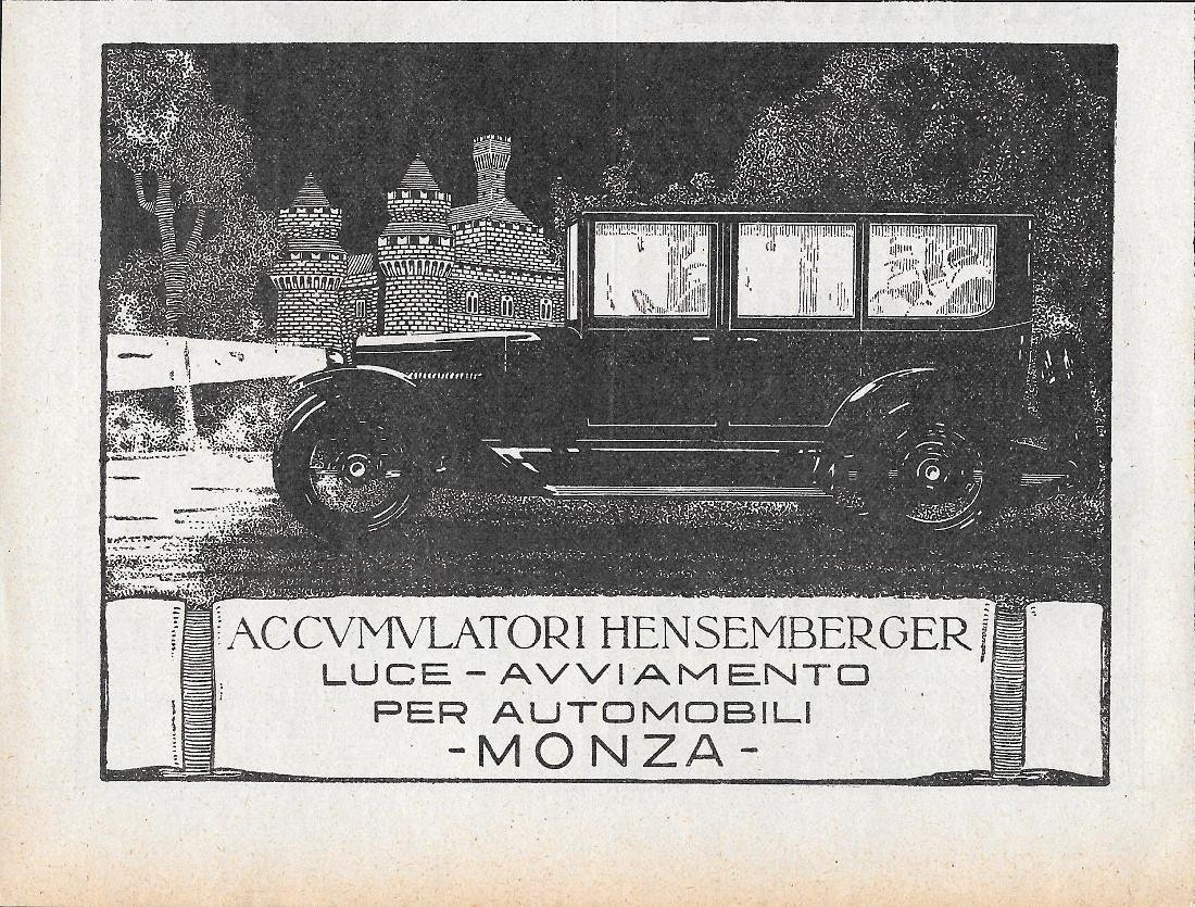 Hensemberger Accumulatori. Advertising 1928 | Immagine principale